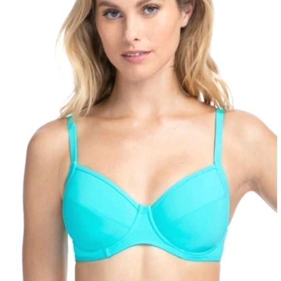 Profile by Gottex Tutti Frutti Light Jade Push Up Underwire Bikini Top 36C - Picture 1 of 10
